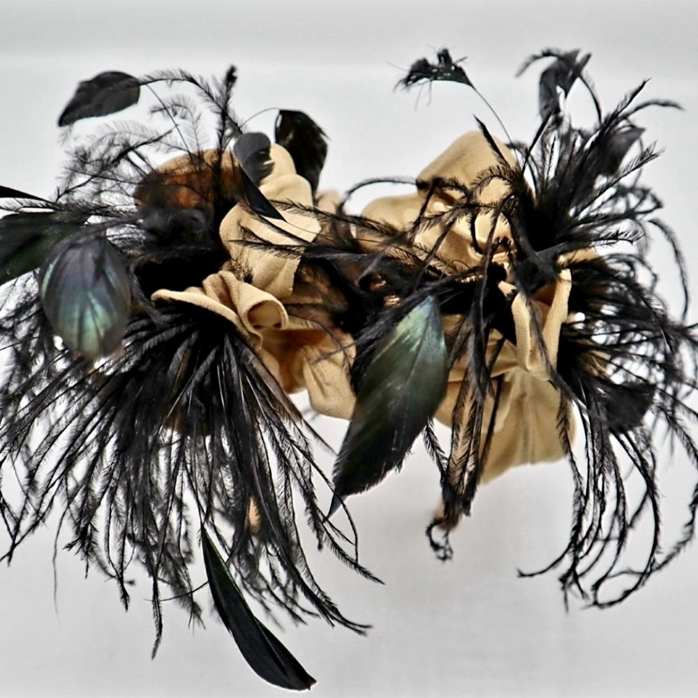 💯 Frances Cosacco Satin Feather Heel - Picture 6 of 16